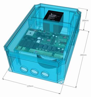 Control Box Kit Suitable for DC Powered Single & Double APC Gate Systems, Supplied with APC Control Box, 24V DC Control Board, Built in Transformer, 2 x 12V 5Ah Back-Up Batteries & 2 Remote Controls